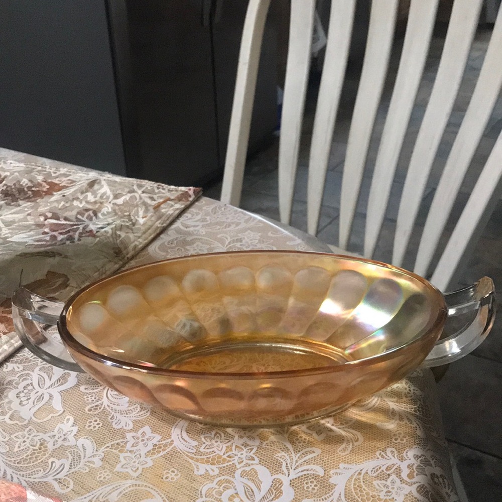 Vintage Marigold candy dish.
